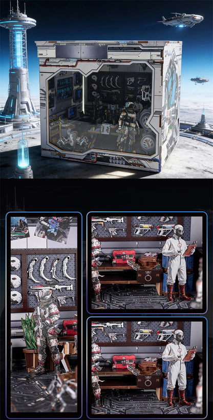 Space Station DIY Miniature House Kit - Assembly Components