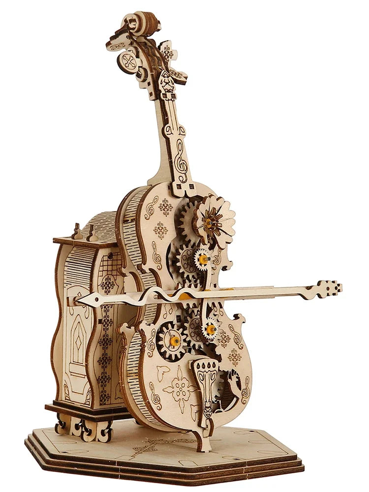 Violoncello 3D Car Scale Model Model 3d wooden puzzle – side angle