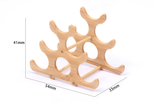 Miniature Bamboo Wine Rack Set for 1:6 miniature house kit – complete kit