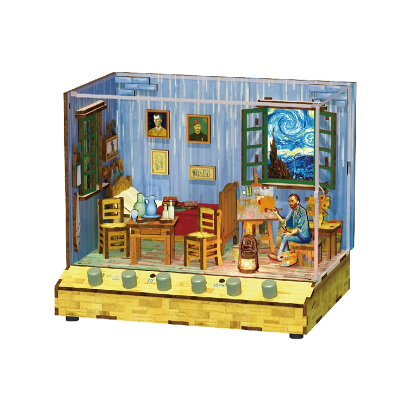 Van Gogh's Bedroom DIY Dollhouse Kit - Mycutebee