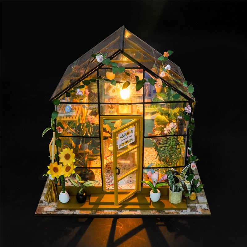 Sunshine Flower House DIY Dollhouse Kit