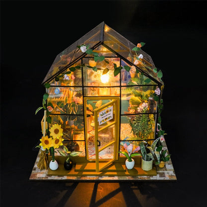 Sunshine Flower House DIY Dollhouse Kit