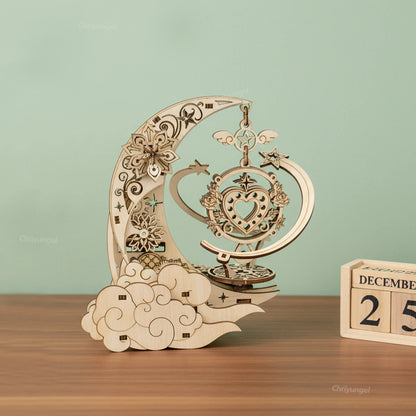 Moon Star Model Rotating 3d wooden puzzle – detailed view