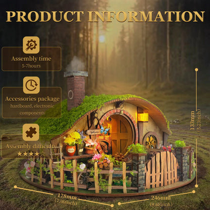 Magic Ring House DIY Book Nook Kit (Hobbit Style Miniature)