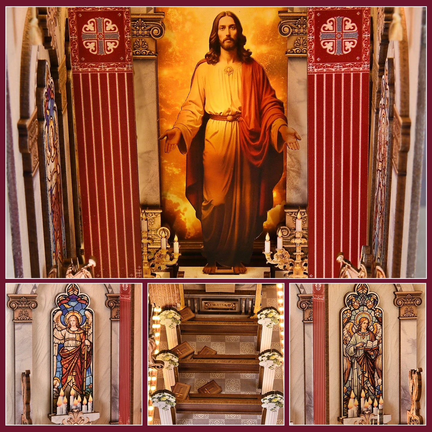 Cathedral Scene DIY Book Nook Kit - LED Lighting Feature