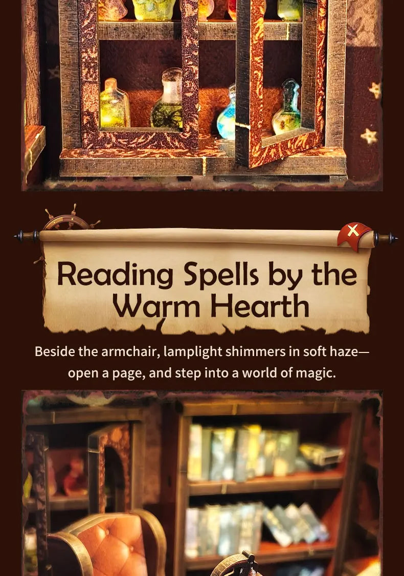 Wooden Miniature Model Owl Library Magic 3d wooden puzzle – view 25