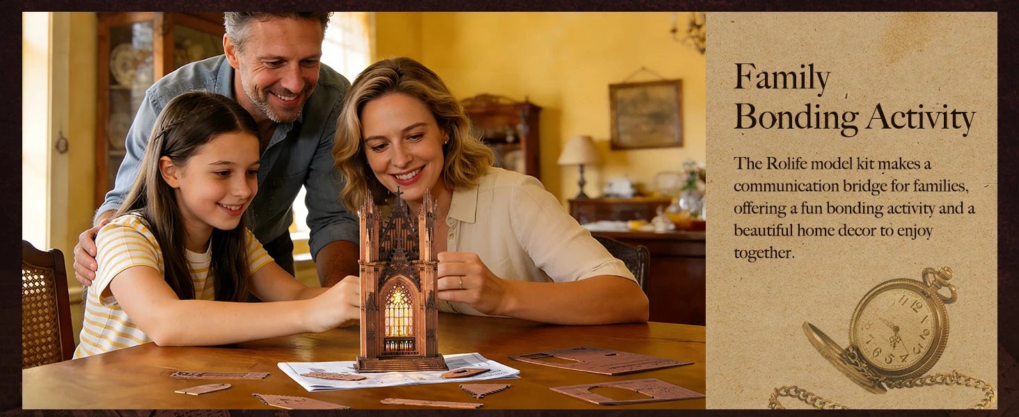 Tg Series Gothic Architecture Building 3 book nook kit – packaging and contents