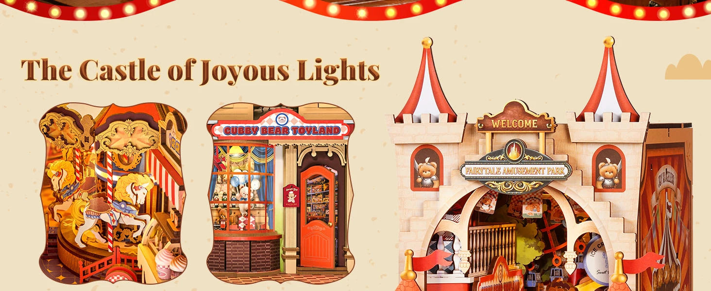 Fairytale Amusement Park book nook kit – side angle