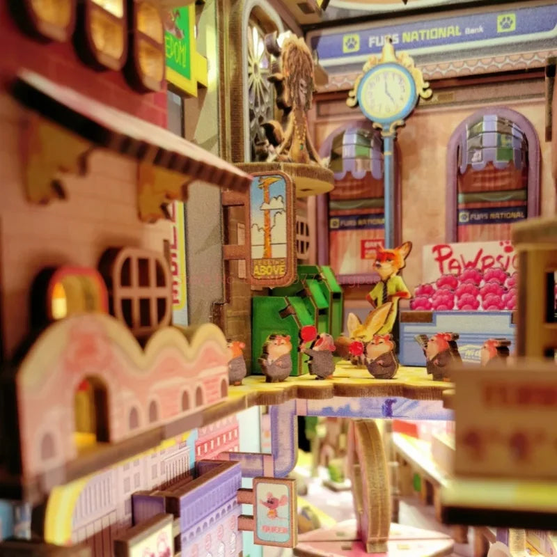 Zootopia Judy DIY Book Nook Kit - LED Lighting Feature