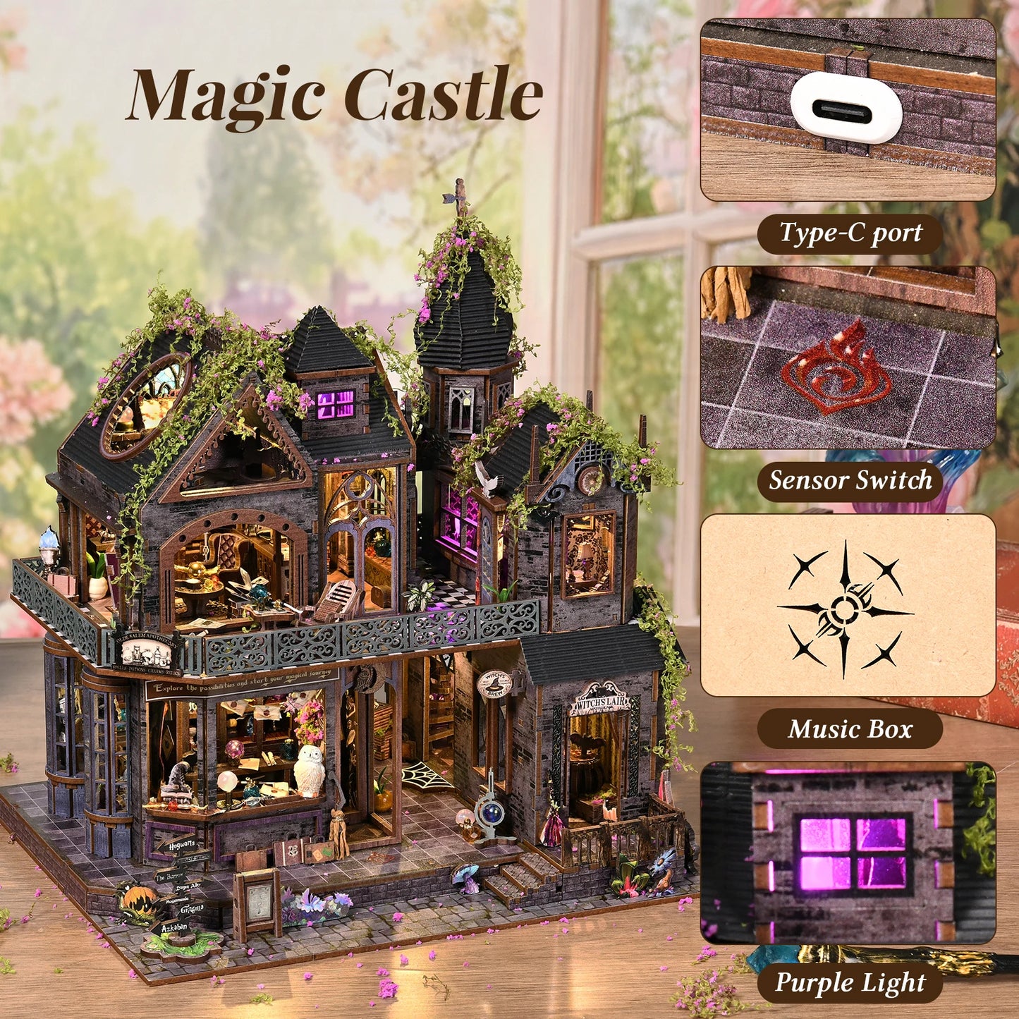 Magic Castle DIY Book Nook Kit - Detailed View