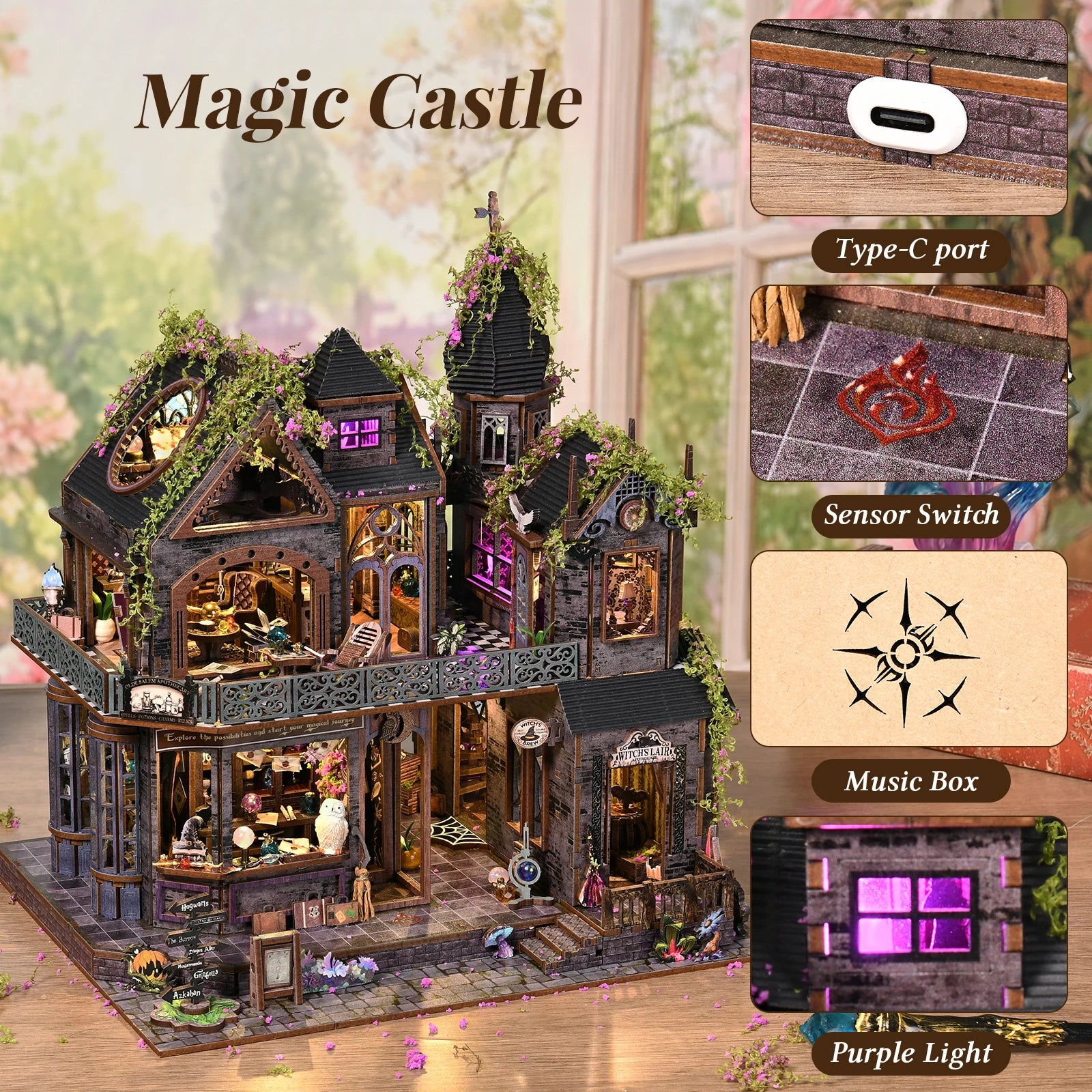 Magic Castle DIY Book Nook Kit - Detailed View