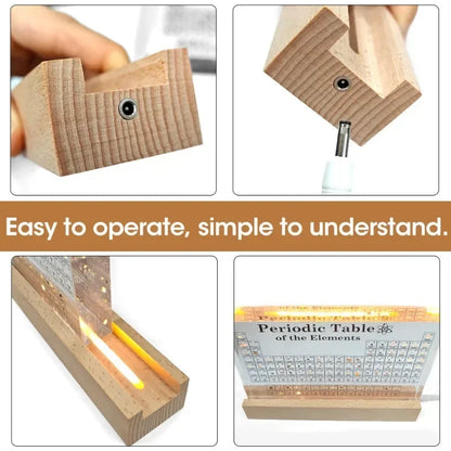 Periodic Table Acrylic Display book nook kit – with LED lights on