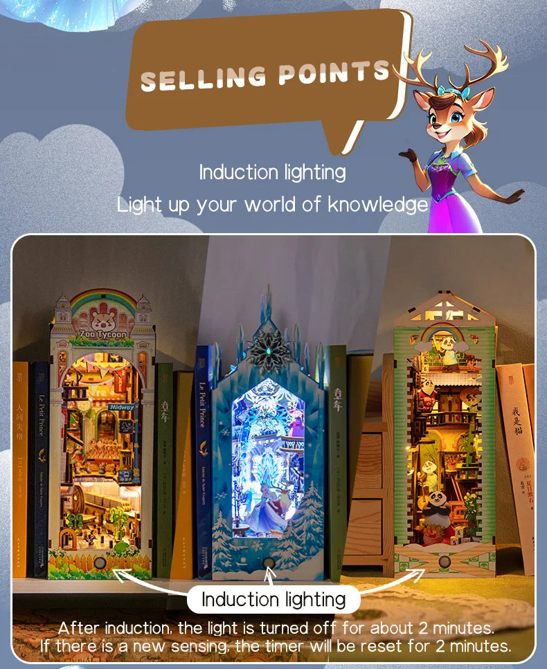 Panda Land Series DIY Book Nook Kit - Building Process