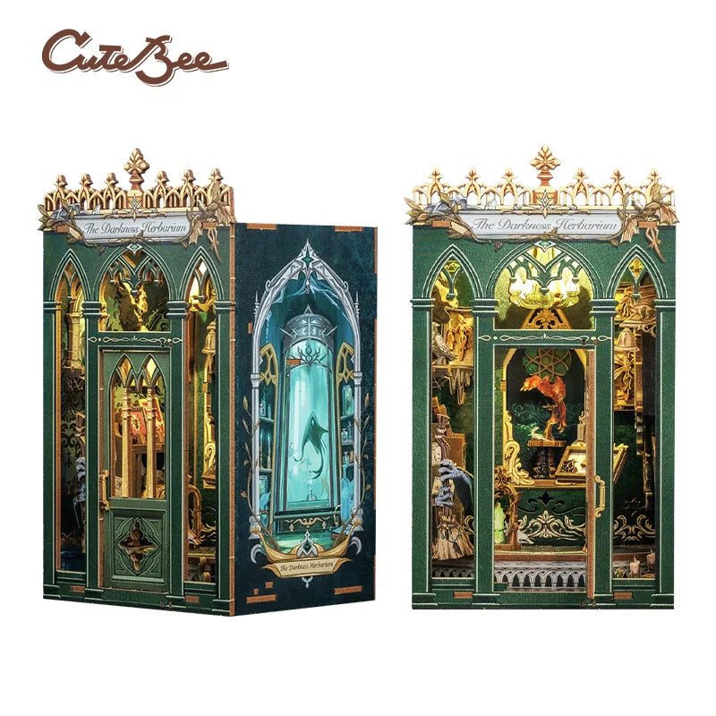 Darkness Herbarium DIY Book Nook Kit - Detailed View