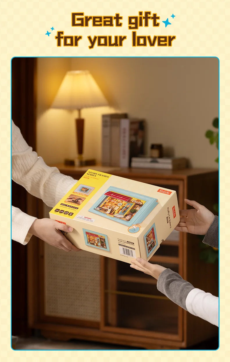 3D Shadow Box LED Light Up with Frame 3d wooden puzzle – packaging and contents