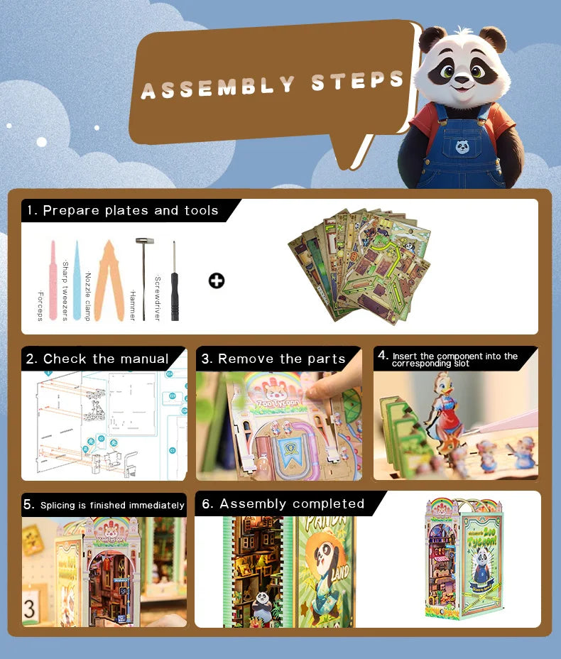 Panda Land Series DIY Book Nook Kit