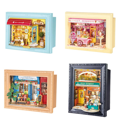 3D Shadow Box LED Light Up with Frame 3d wooden puzzle by Robotime Rolife – complete kit