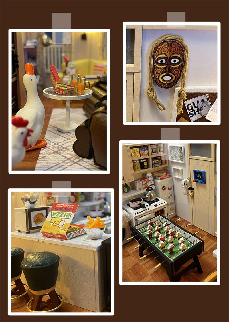 Joey s Apartment DIY Miniature House Kit - Interior Design