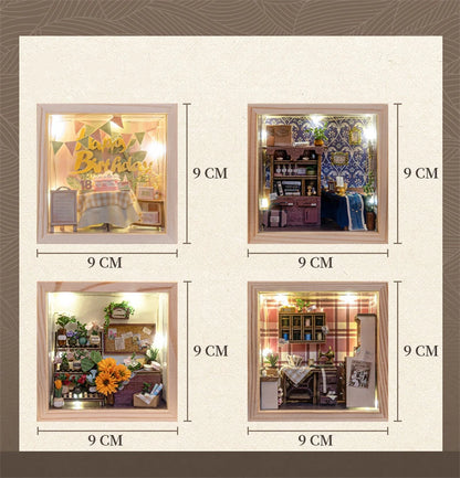 Wooden Sewing Shop Photo Frame Miniature with 3d wooden puzzle – view 27