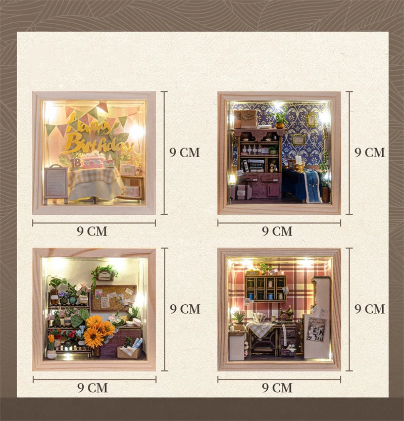 Wooden Sewing Shop Photo Frame Miniature with 3d wooden puzzle – view 14