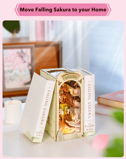 Rolife Falling Sakura Book Nook Kit
Step