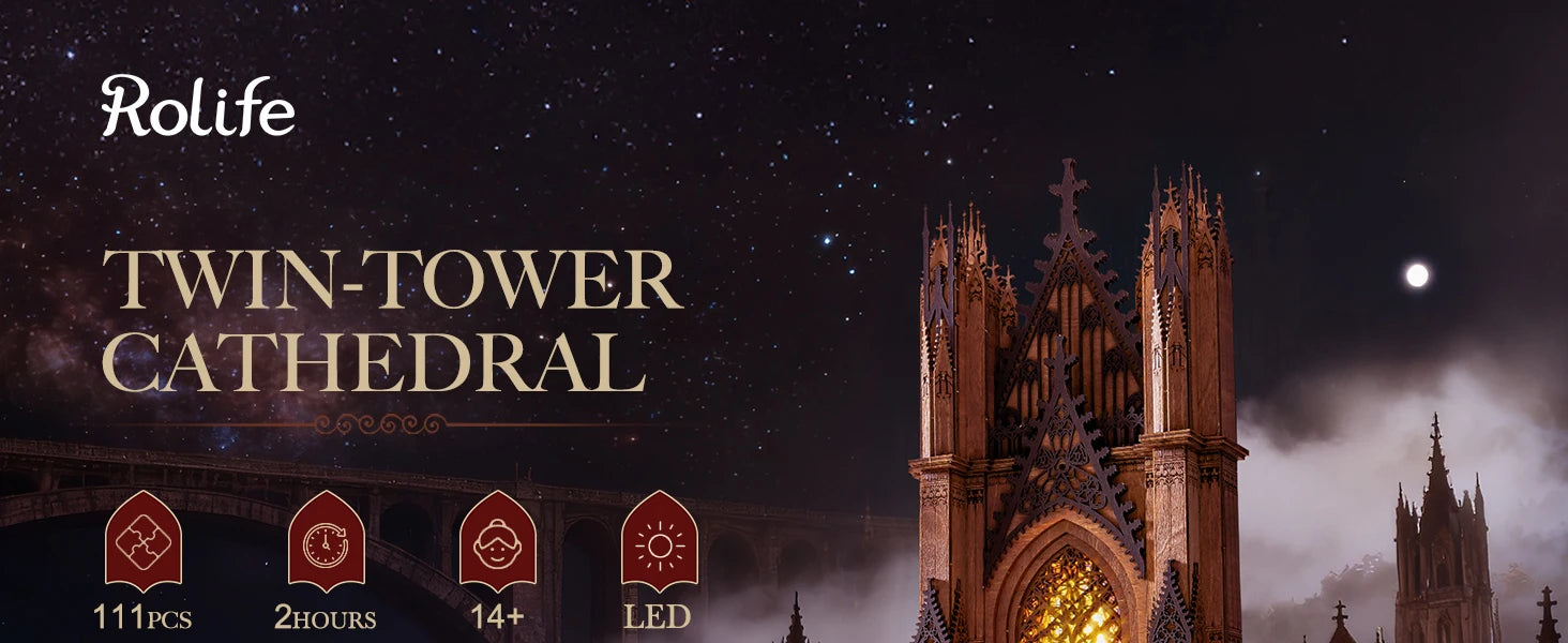 Tg Series Gothic Architecture Building 3 book nook kit – detailed view