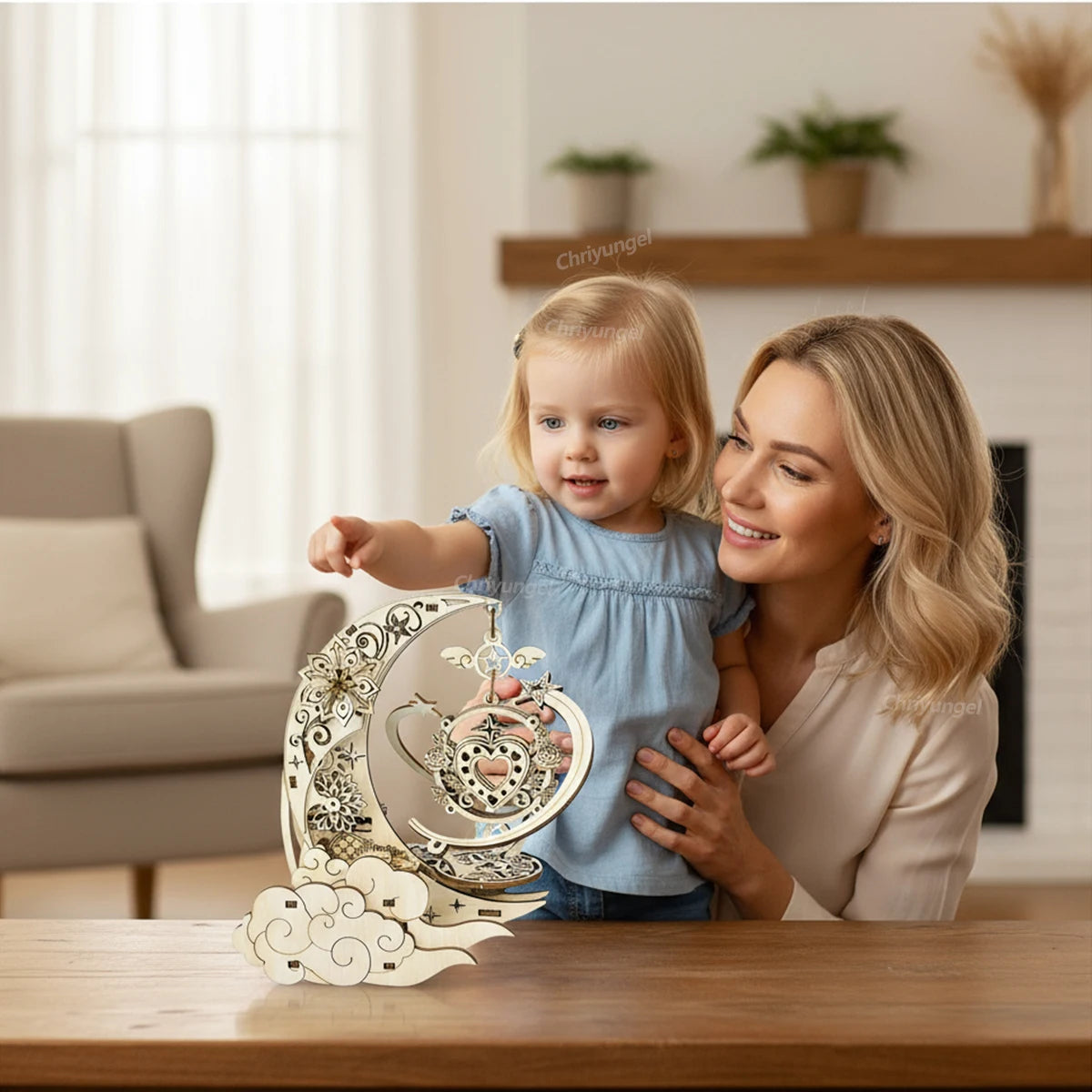 Moon Star Model Rotating 3d wooden puzzle – view 28