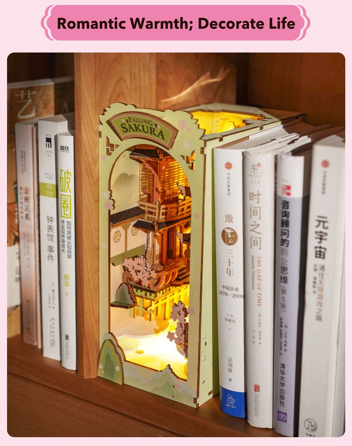 Rolife Falling Sakura Book Nook Kit
Step