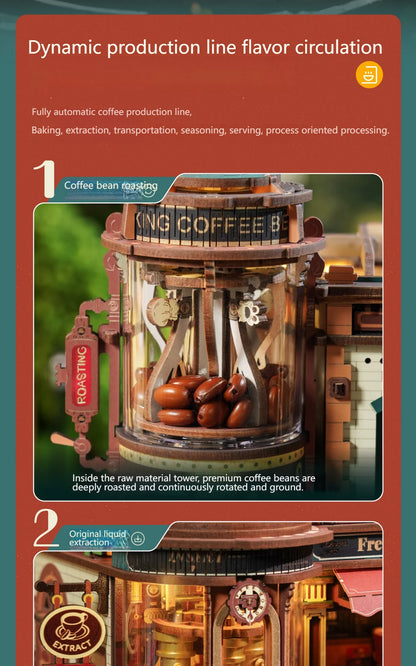 Coffee Factory DIY Miniature House Kit - Detailed View