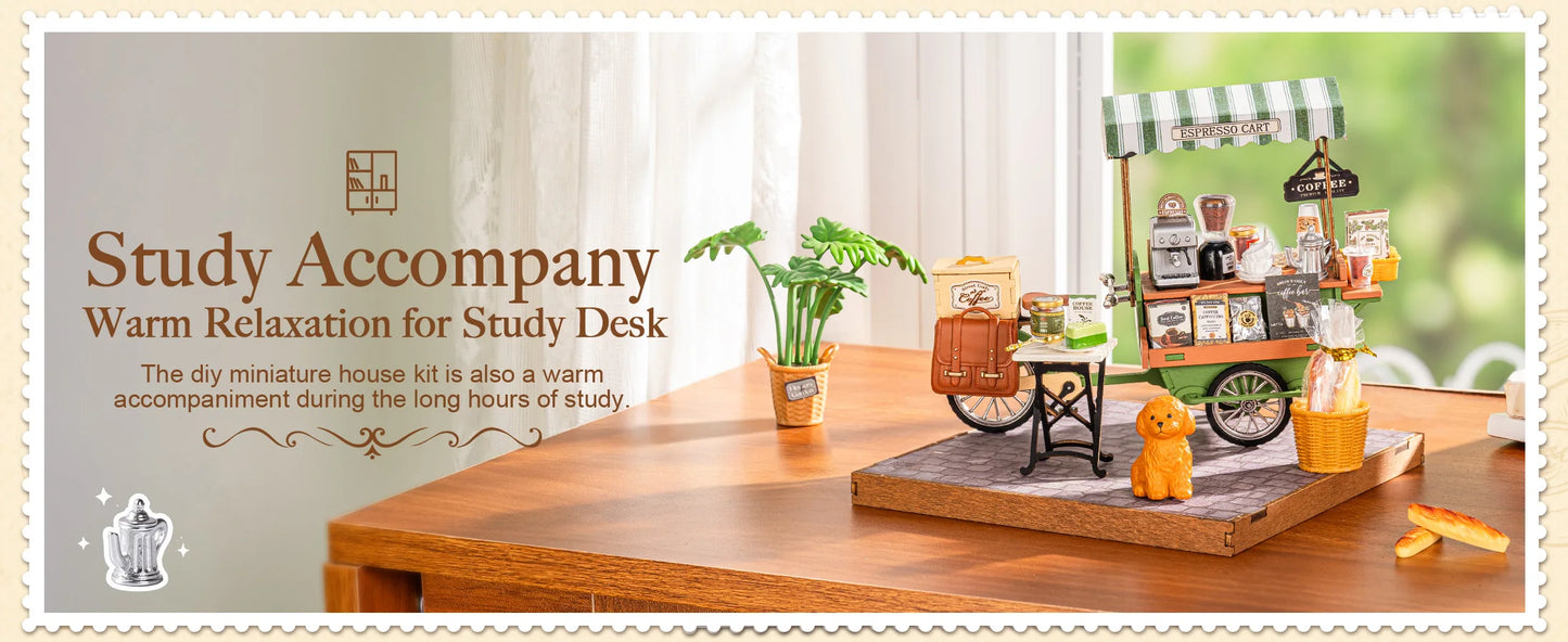 Vienna Bookstore Foldable 2 Story European miniature house kit – view 18