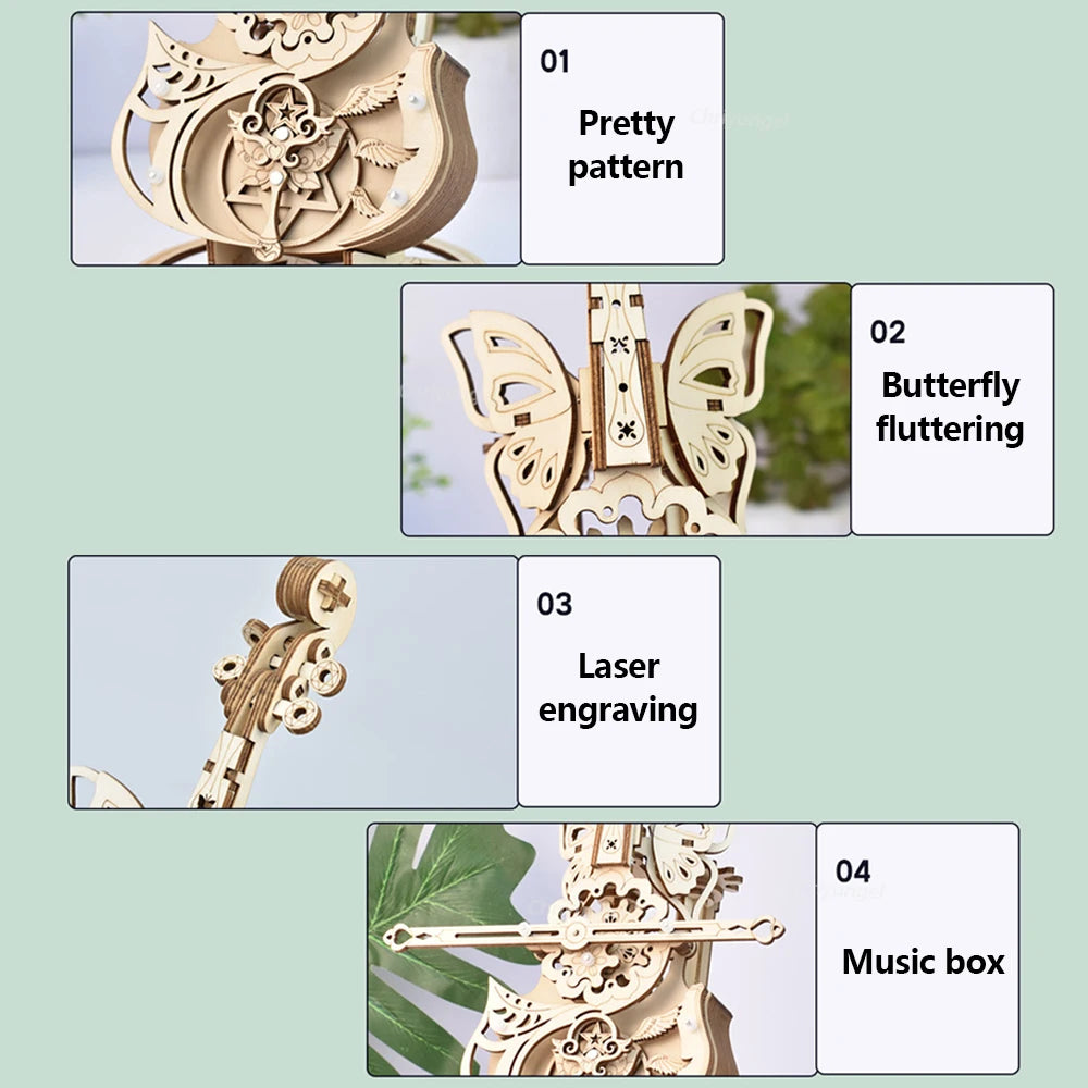 Wooden Cello Model Violin Building 3d wooden puzzle – view 39