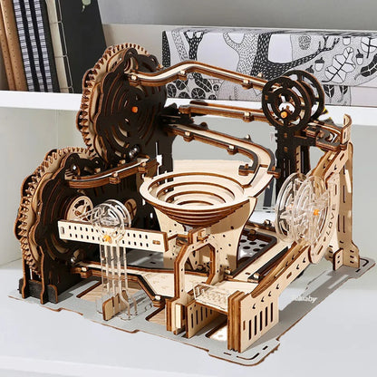 Marble Run Set Mechanical Model 3d wooden puzzle – detailed view