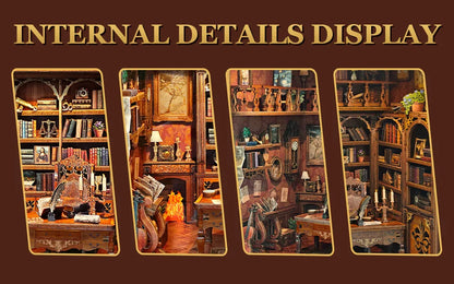 Time Book House DIY Book Nook Kit - Assembly Components