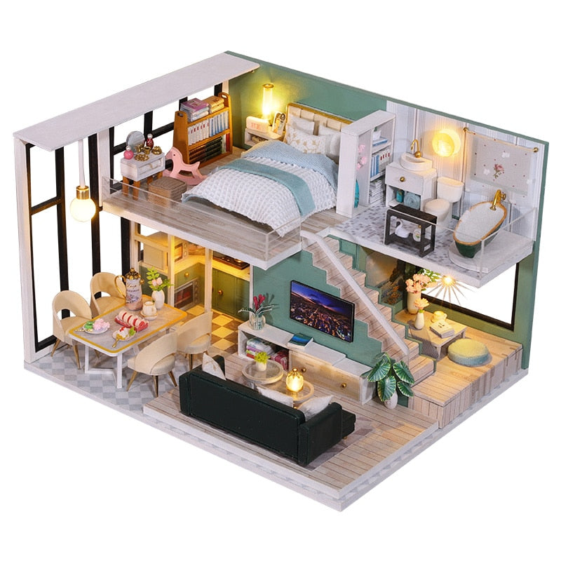 Storey Apartment DIY Dollhouse Kit - Mycutebee