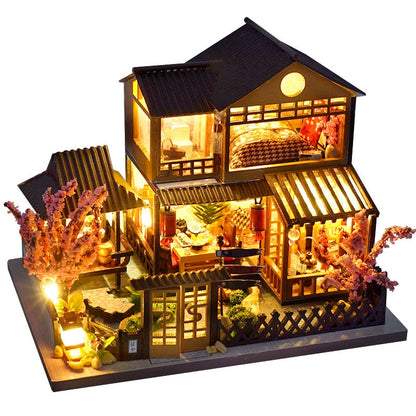 Japanese Greenhouse Garden House DIY Dollhouse Kit