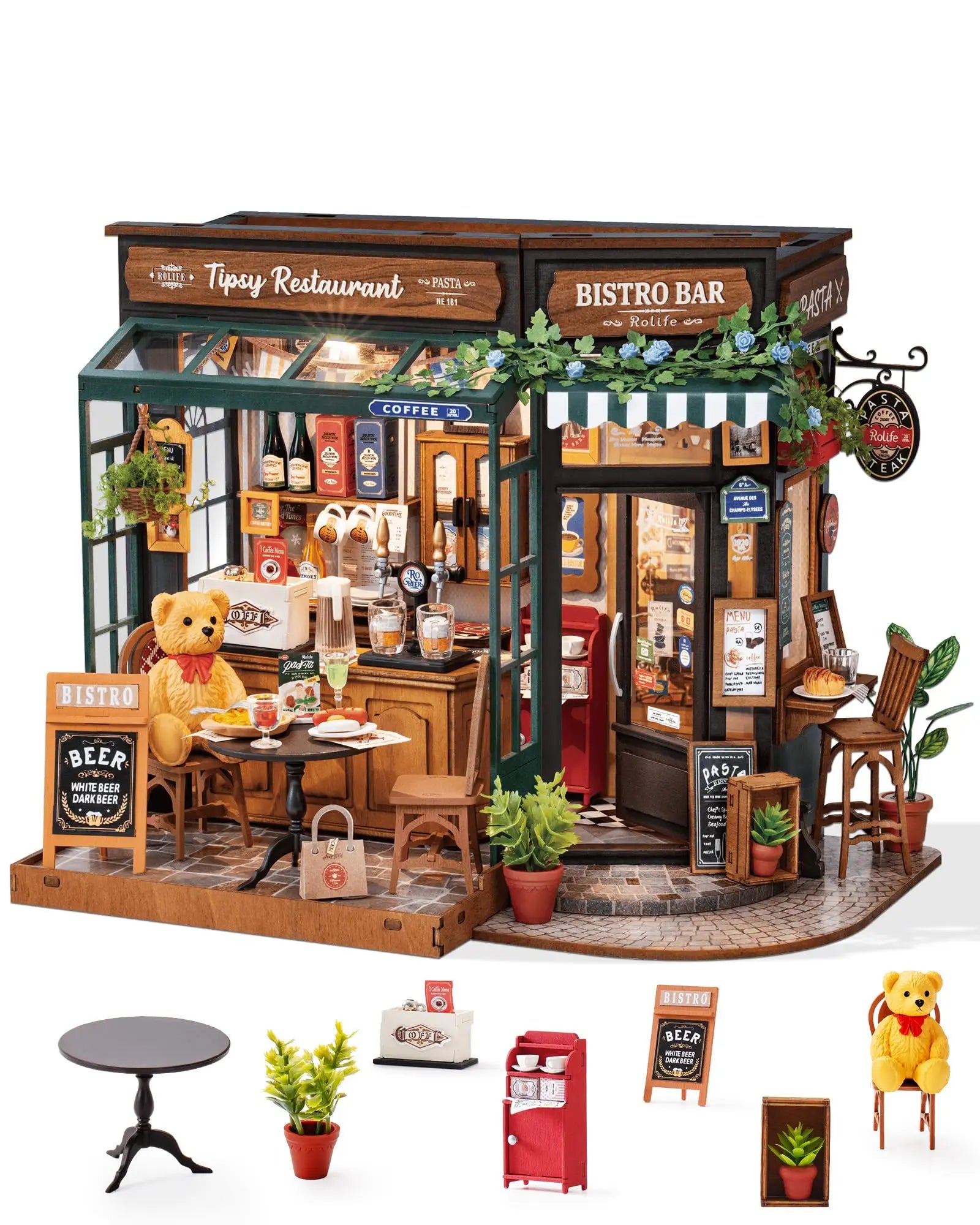 Tipsy Restaurant miniature house kit – complete kit