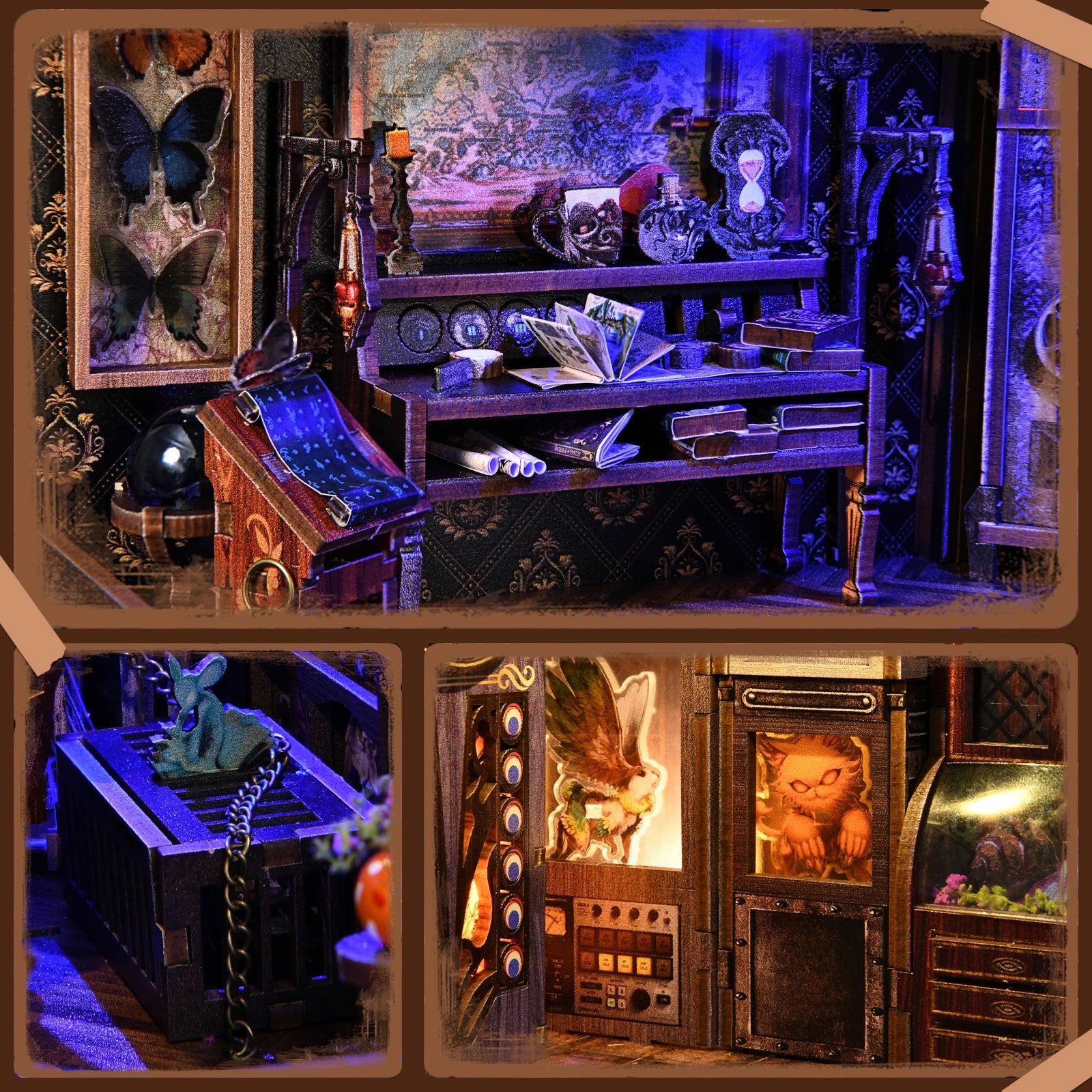 Rare Beast Collection DIY Book Nook Kit - Detailed View