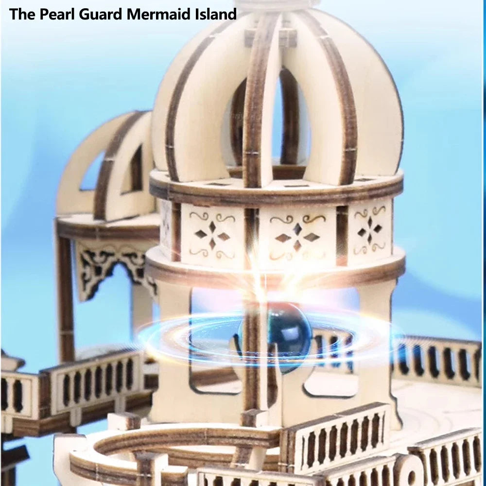 Mystery Island 3d wooden puzzle – with LED lights on