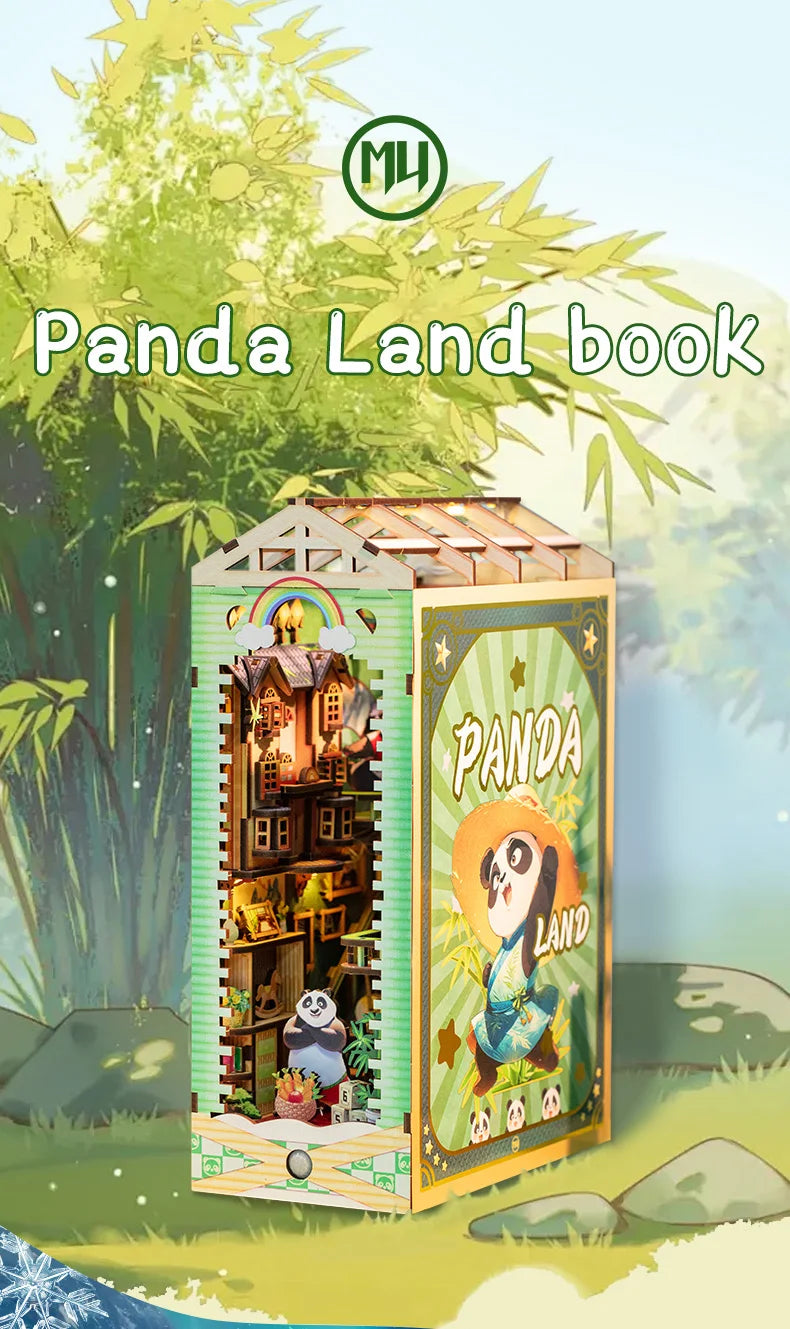 Panda Land Series DIY Book Nook Kit - Packaging Contents