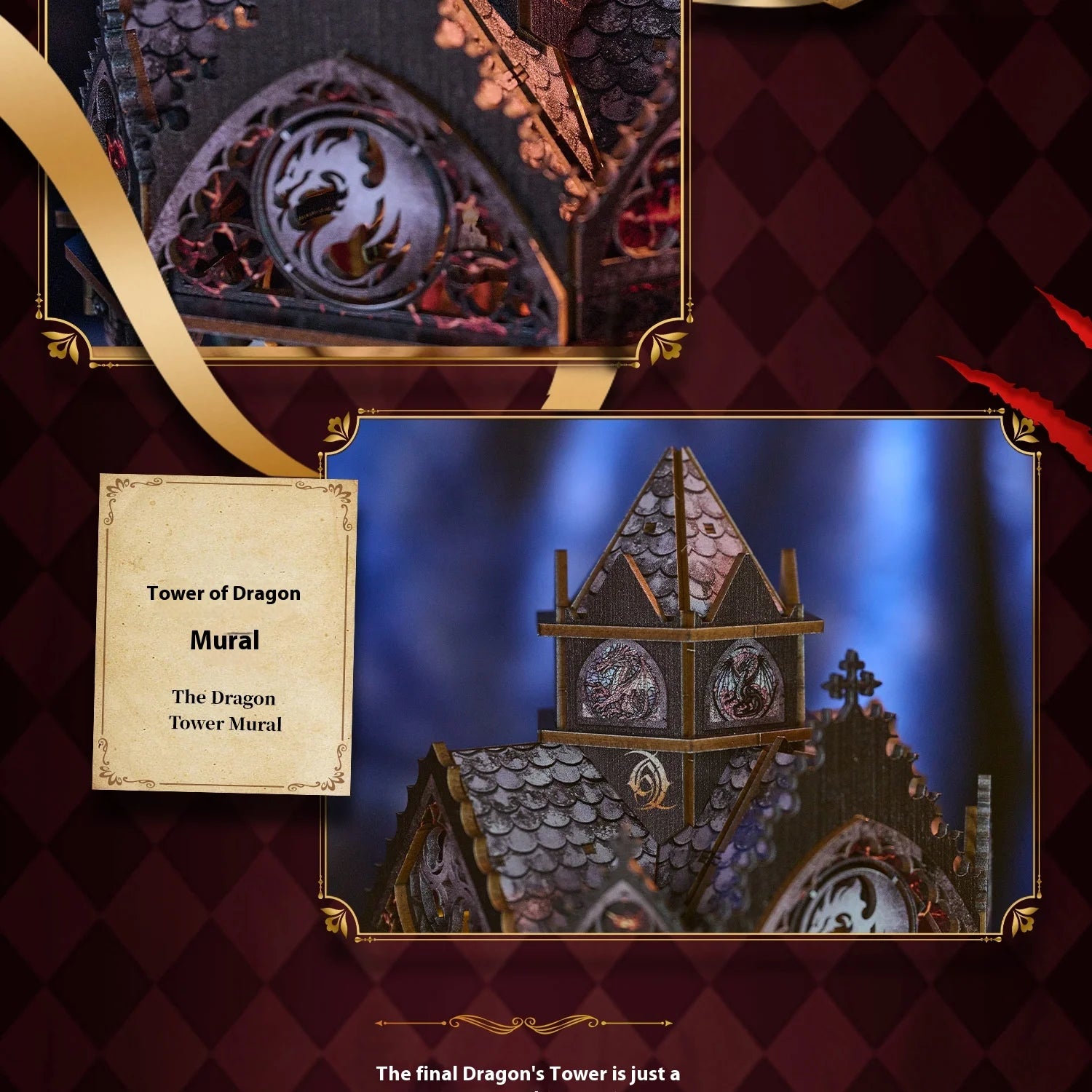 Spire of the Wyrm DIY Book Nook Kit   