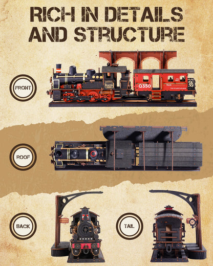 Steam Journey 3D Wooden Train Puzzle by Rolife - Book Nook Kit