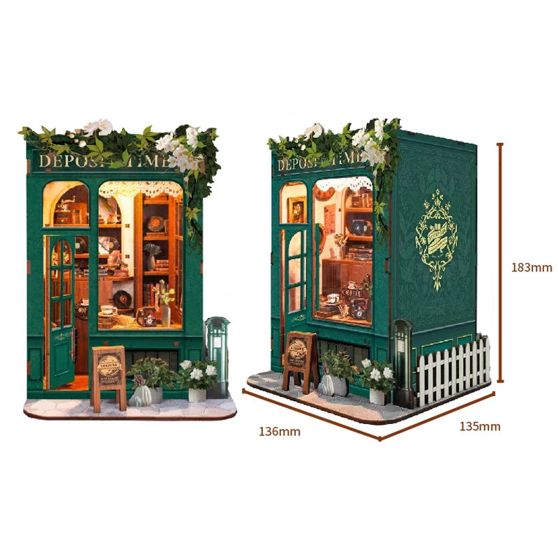 Wizard’s Study DIY Book Nook Kit – Magic Library Miniature for Bookshelf Decor   