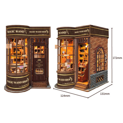 Wizard’s Study DIY Book Nook Kit – Magic Library Miniature for Bookshelf Decor   