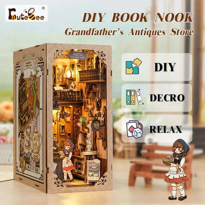 CUTEBEE Grandfather's Antique Store DIY Book Nook Kit