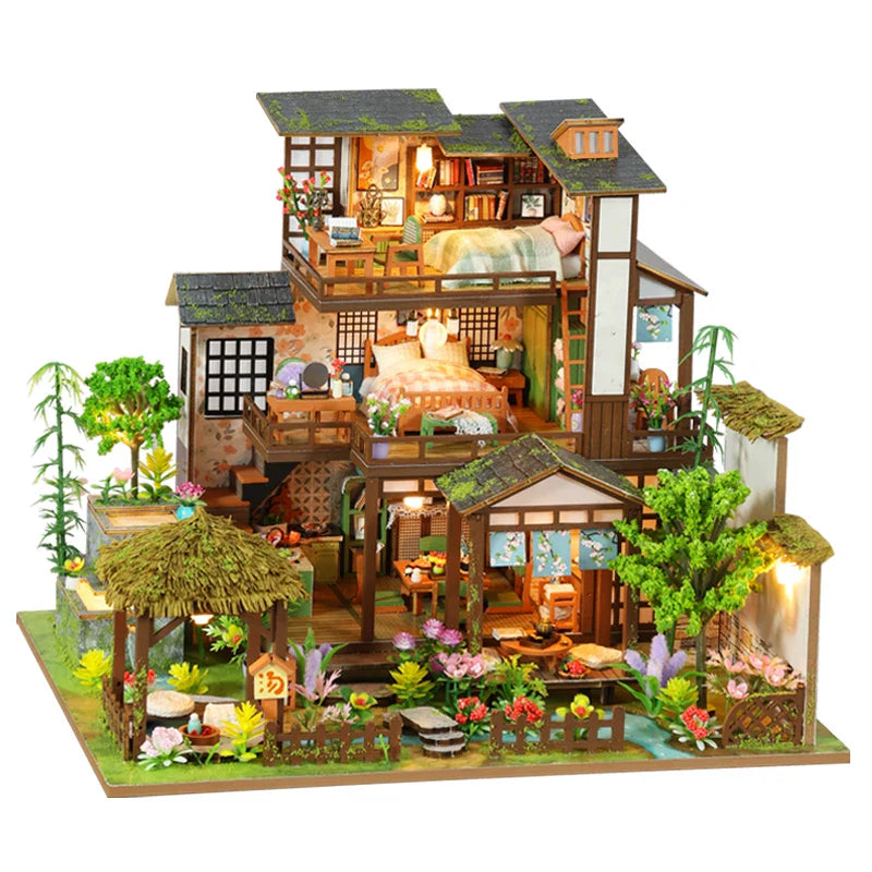 Bamboo Spring Courtyard DIY Dollhouse Kit