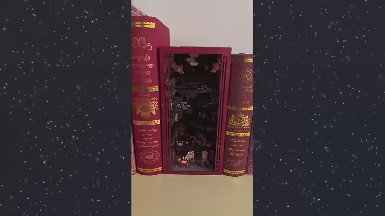 Chinese Style Courtyard DIY Book Nook Kit - Product Video