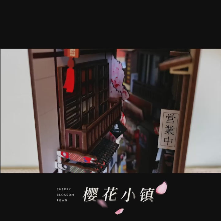 Cherry Blossom Street DIY Book Nook Kit | With LED