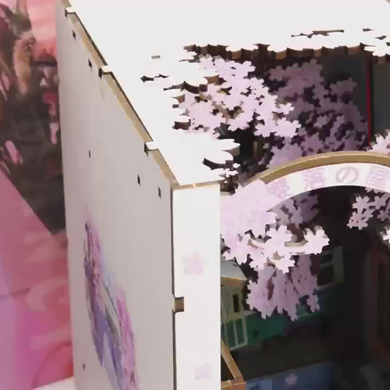 Robotime Rolife Falling Sakura DIY Book Nook Kit - Product Video
