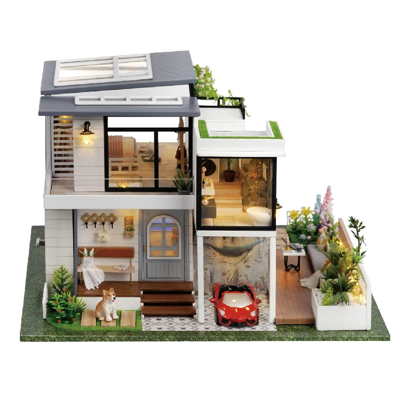 European Villa DIY Dollhouse Kit