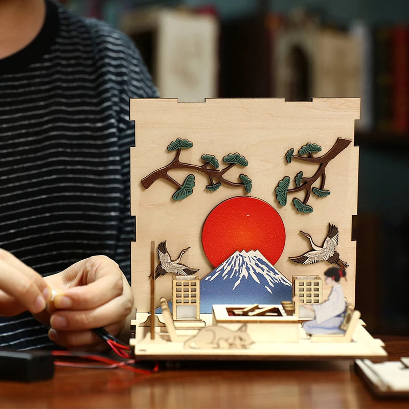 Tea Zen Japanese Style DIY Wooden Book Nook